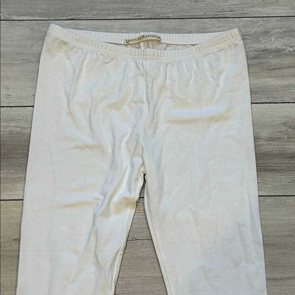 Peruvian Connection white base layer leggings size small